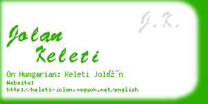 jolan keleti business card